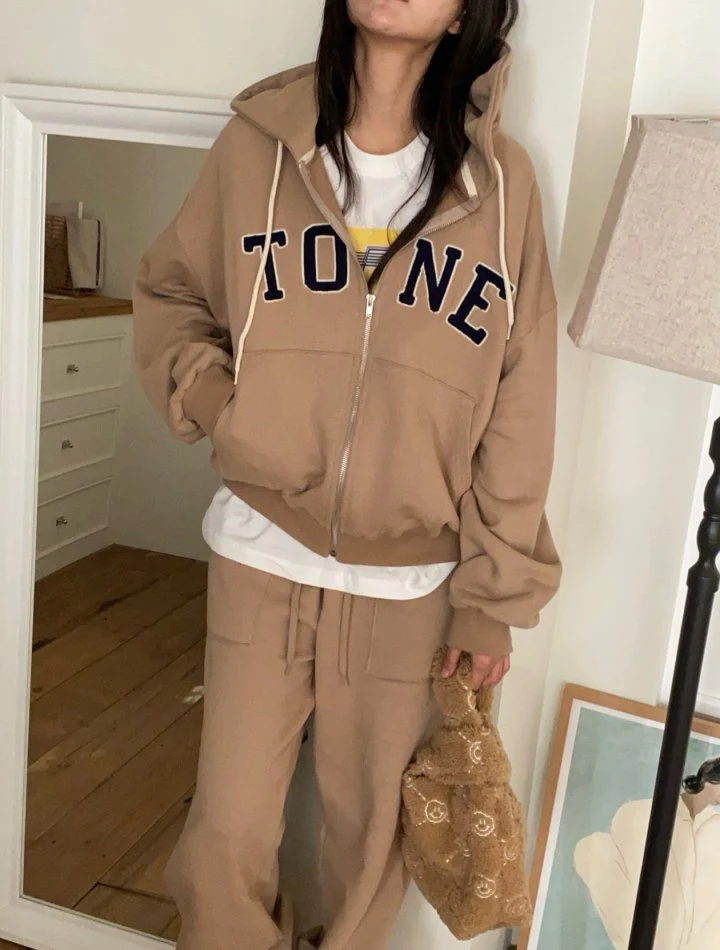 Diana - Korean Women Fashion - #momslook - Tone Hoodie Jacket - 8
