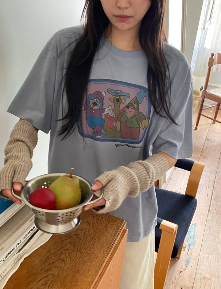 Diana - Korean Women Fashion - #thelittlethings - Peach Bear Tee - 4