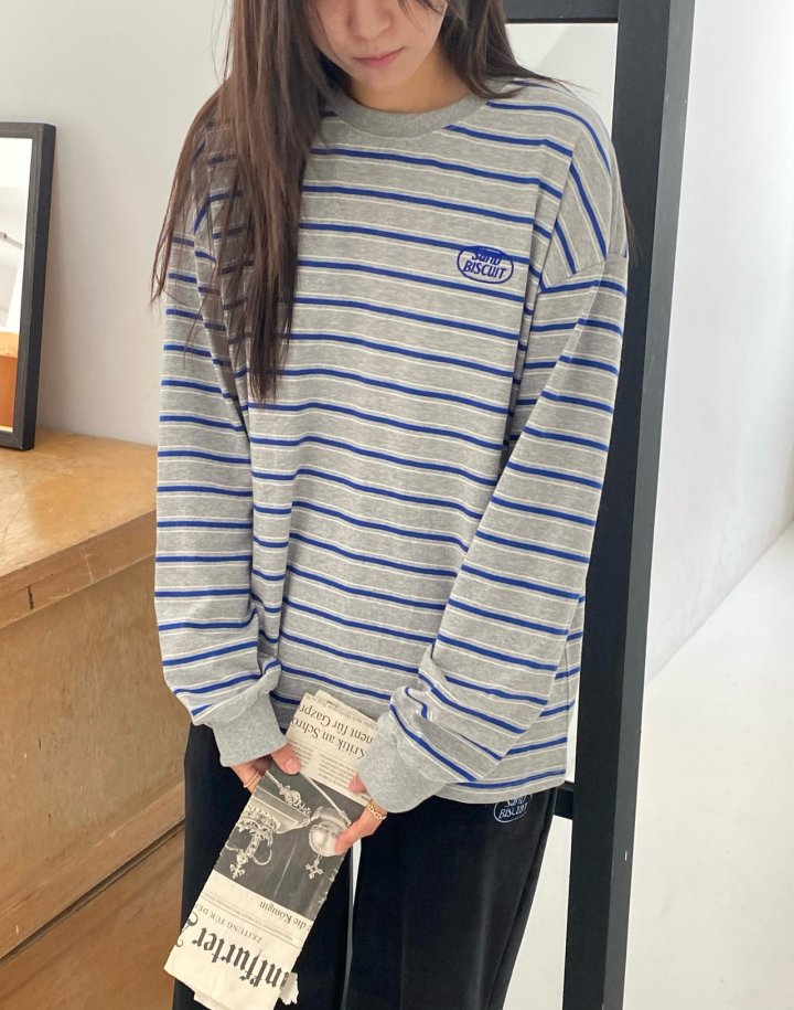 Diana - Korean Women Fashion - #momslook - Biscuit Stripe Tee - 10