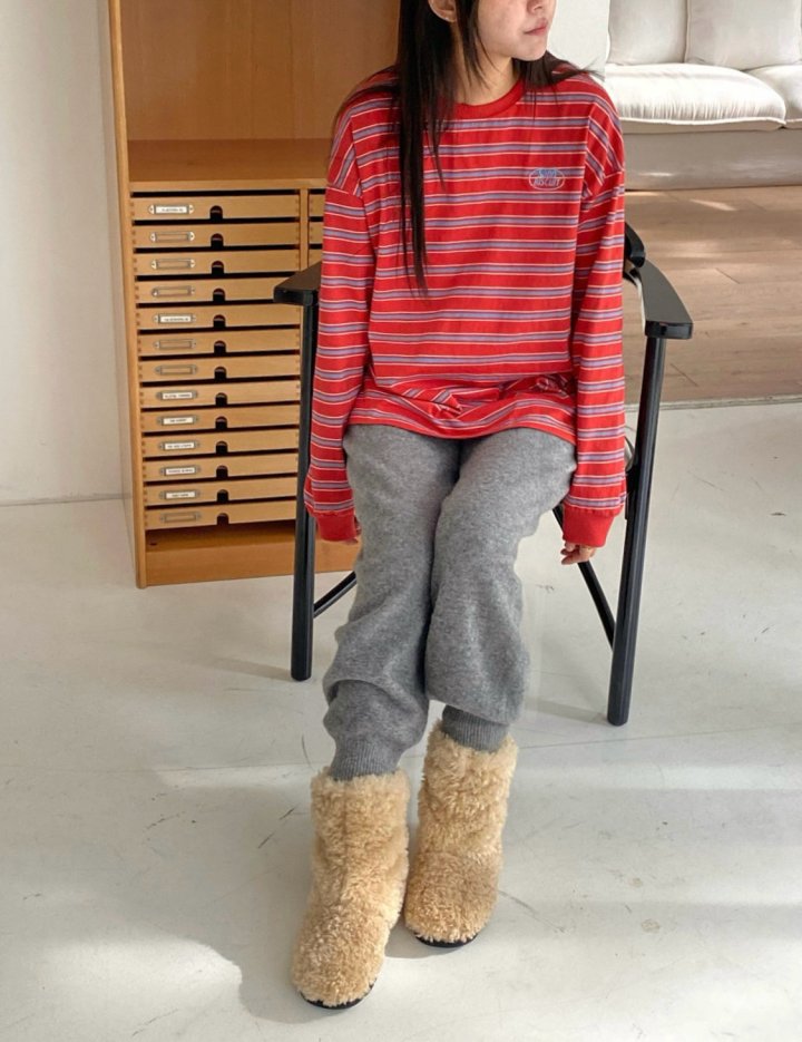 Diana - Korean Women Fashion - #momslook - Biscuit Stripe Tee - 6