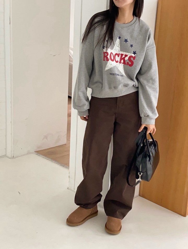 Diana - Korean Women Fashion - #momslook - Rock Sweatshirt