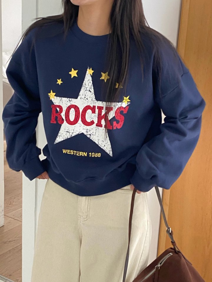 Diana - Korean Women Fashion - #momslook - Rock Sweatshirt - 11