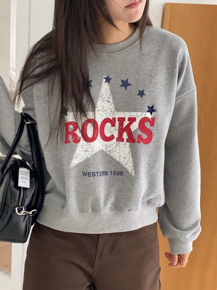 Diana - Korean Women Fashion - #momslook - Rock Sweatshirt - 3