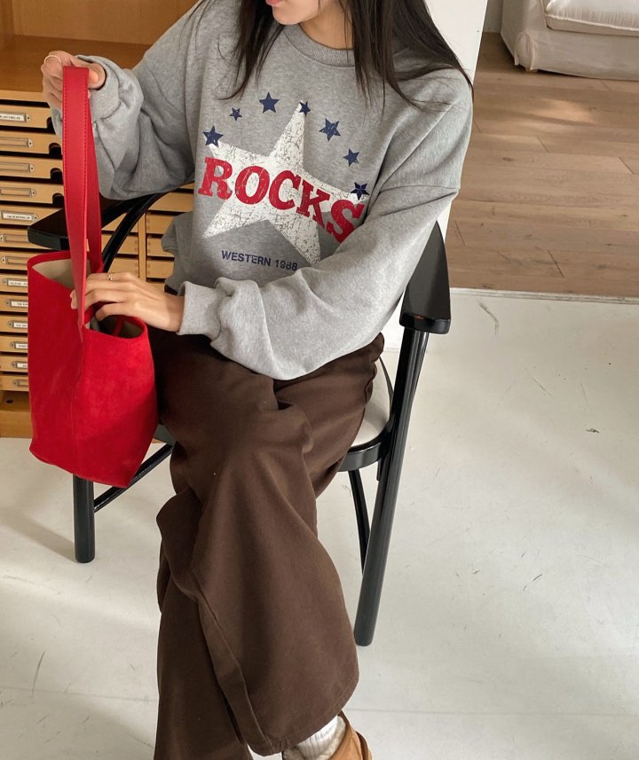 Diana - Korean Women Fashion - #momslook - Rock Sweatshirt - 7