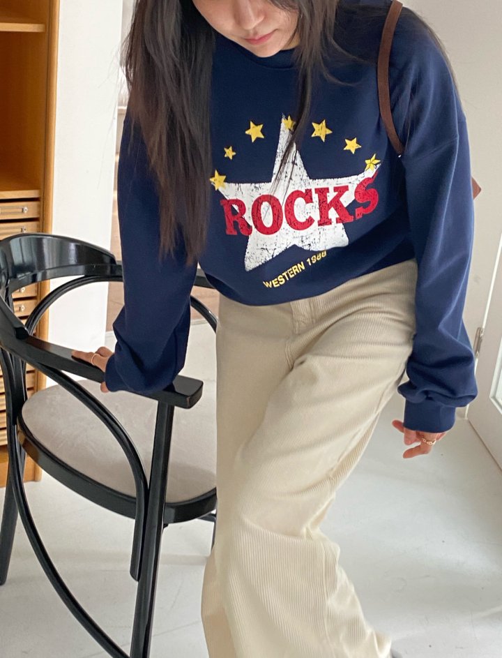 Diana - Korean Women Fashion - #momslook - Rock Sweatshirt - 9
