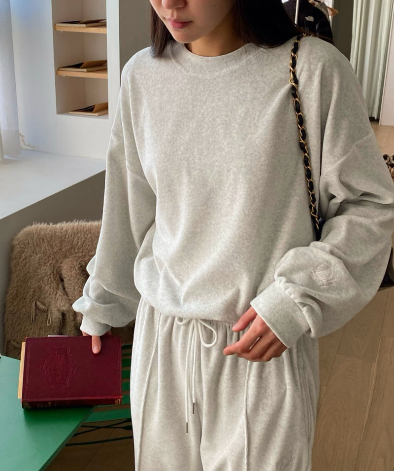 Diana - Korean Women Fashion - #momslook - New Velour Sweatshirt - 11