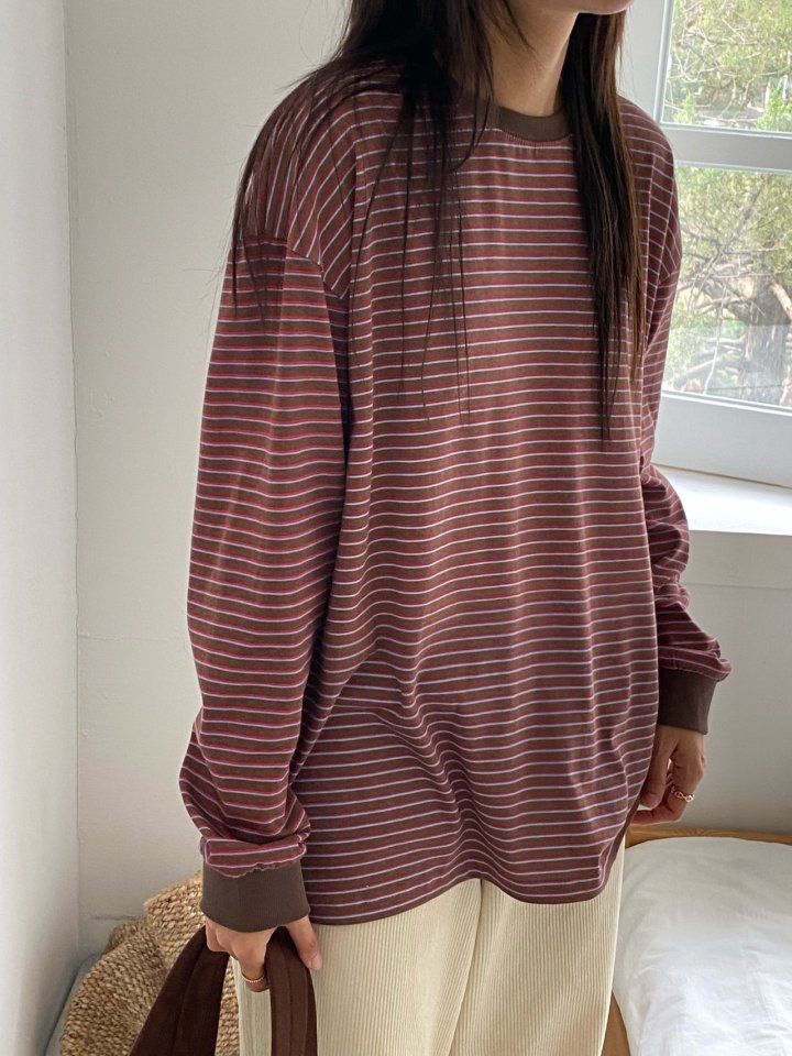 Diana - Korean Women Fashion - #pursuepretty - Highteen Stripe Tee