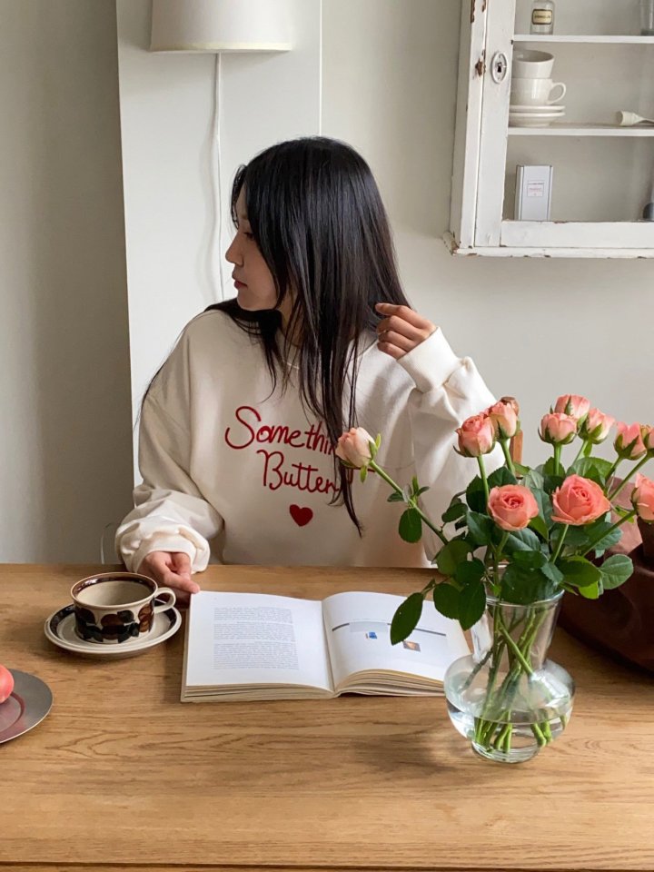 Diana - Korean Women Fashion - #restrostyle - Something Sweatshirt - 2