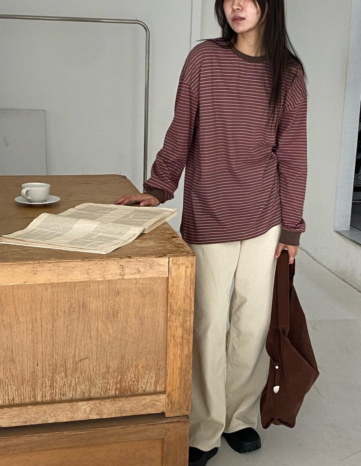 Diana - Korean Women Fashion - #restrostyle - Highteen Stripe Tee - 2