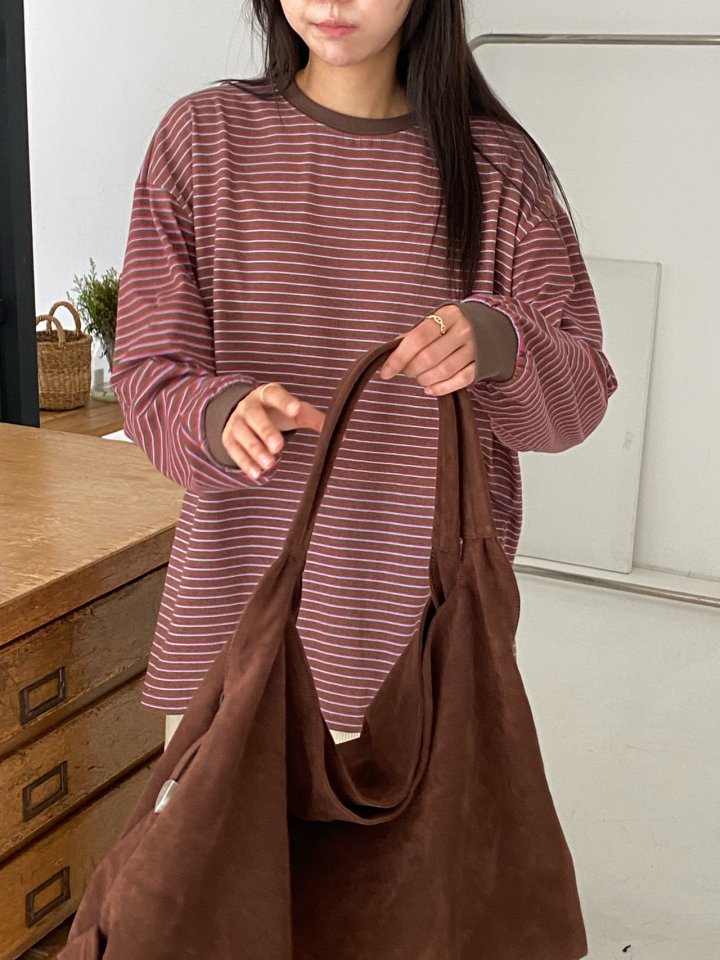 Diana - Korean Women Fashion - #romanticstyle - Highteen Stripe Tee - 3