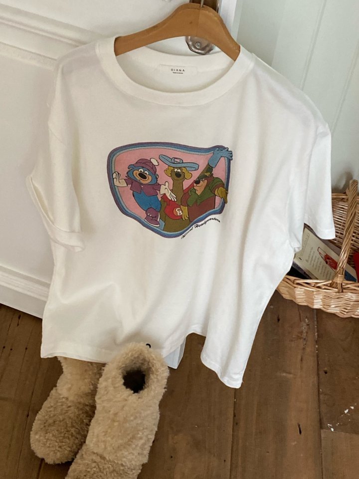 Diana - Korean Women Fashion - #shopsmall - Peach Bear Tee