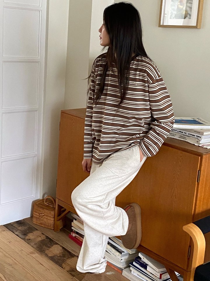 Diana - Korean Women Fashion - #thatsdarling - Melange Stripe Tee