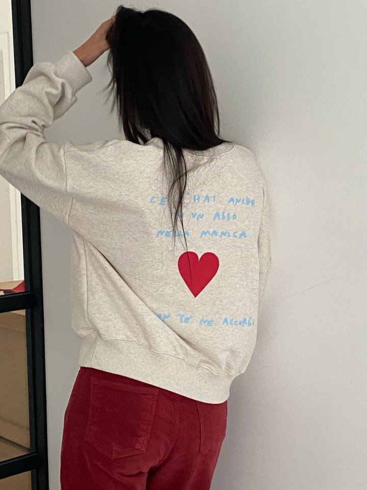Diana - Korean Women Fashion - #thatsdarling - Cell Heart Sweatshirt