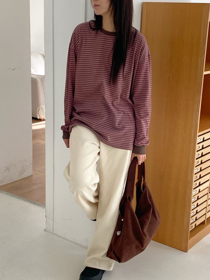 Diana - Korean Women Fashion - #thatsdarling - Highteen Stripe Tee - 5