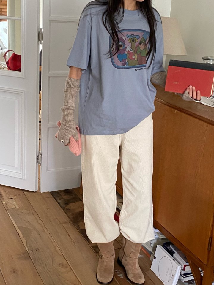 Diana - Korean Women Fashion - #thelittlethings - Peach Bear Tee - 3