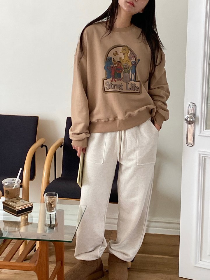 Diana - Korean Women Fashion - #vintagekidsstyle - Life Sweatshirt - 2