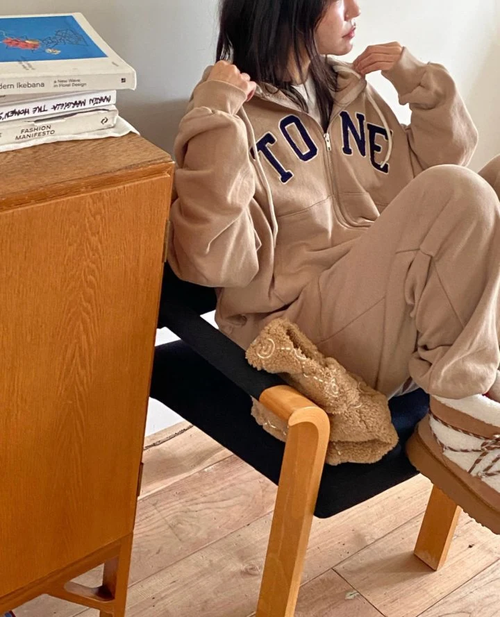 Diana - Korean Women Fashion - #womensfashion - Tone Hoodie Jacket - 11