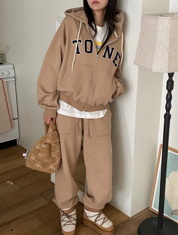 Diana - Korean Women Fashion - #womensfashion - Tone Hoodie Jacket - 7
