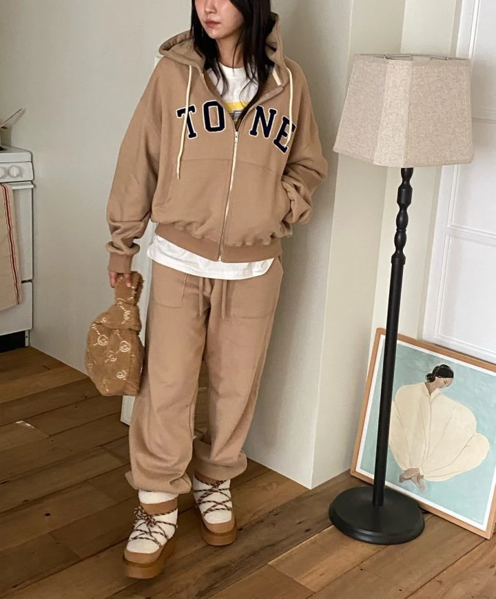 Diana - Korean Women Fashion - #womensfashion - Tone Hoodie Jacket - 9
