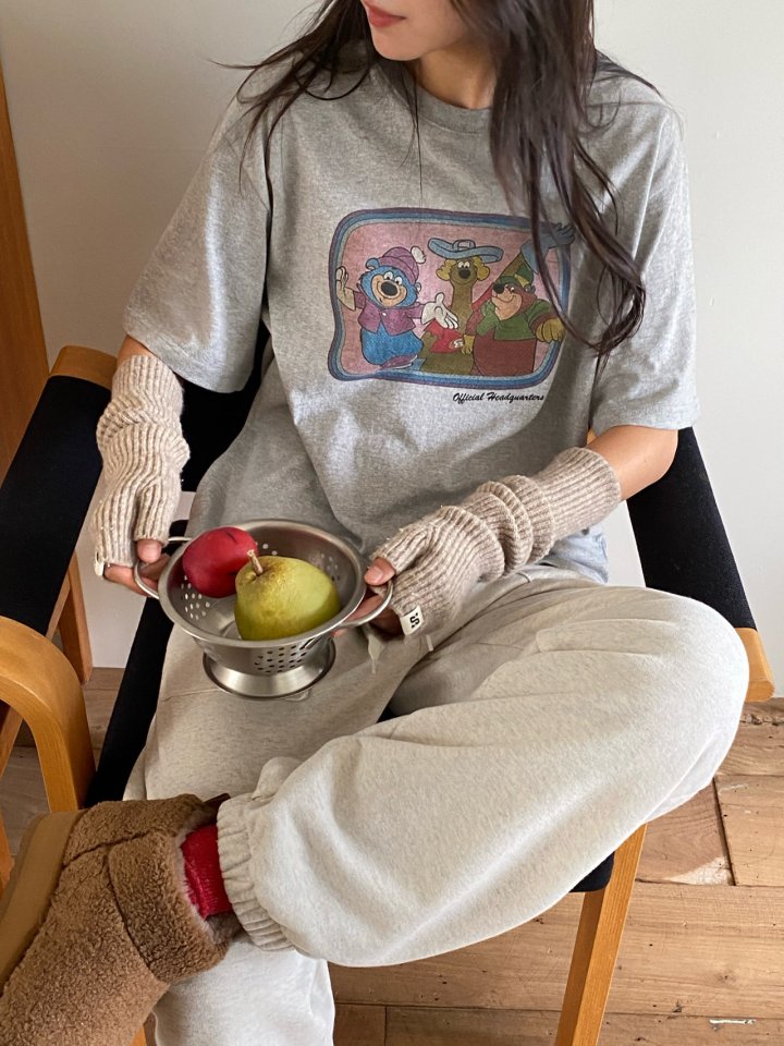 Diana - Korean Women Fashion - #womensfashion - Peach Bear Tee - 11