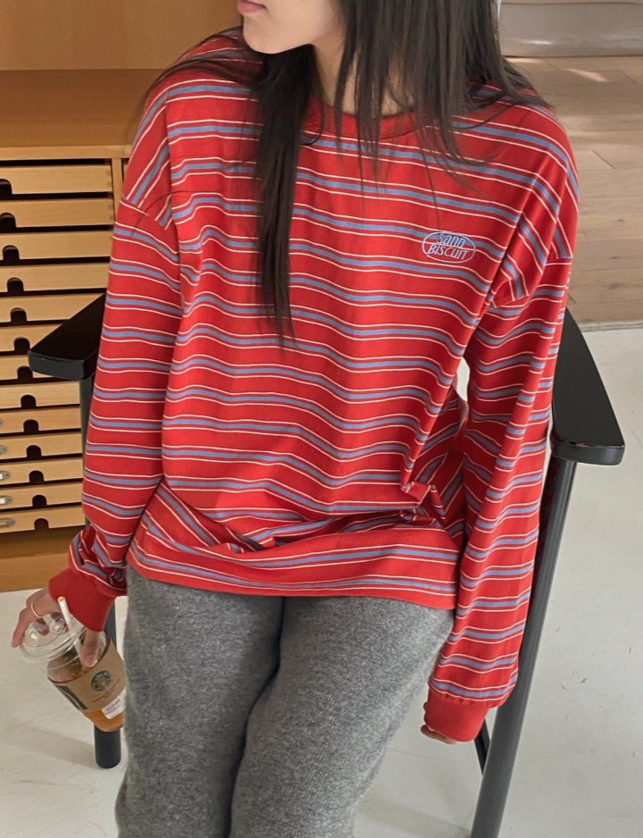 Diana - Korean Women Fashion - #womensfashion - Biscuit Stripe Tee - 7