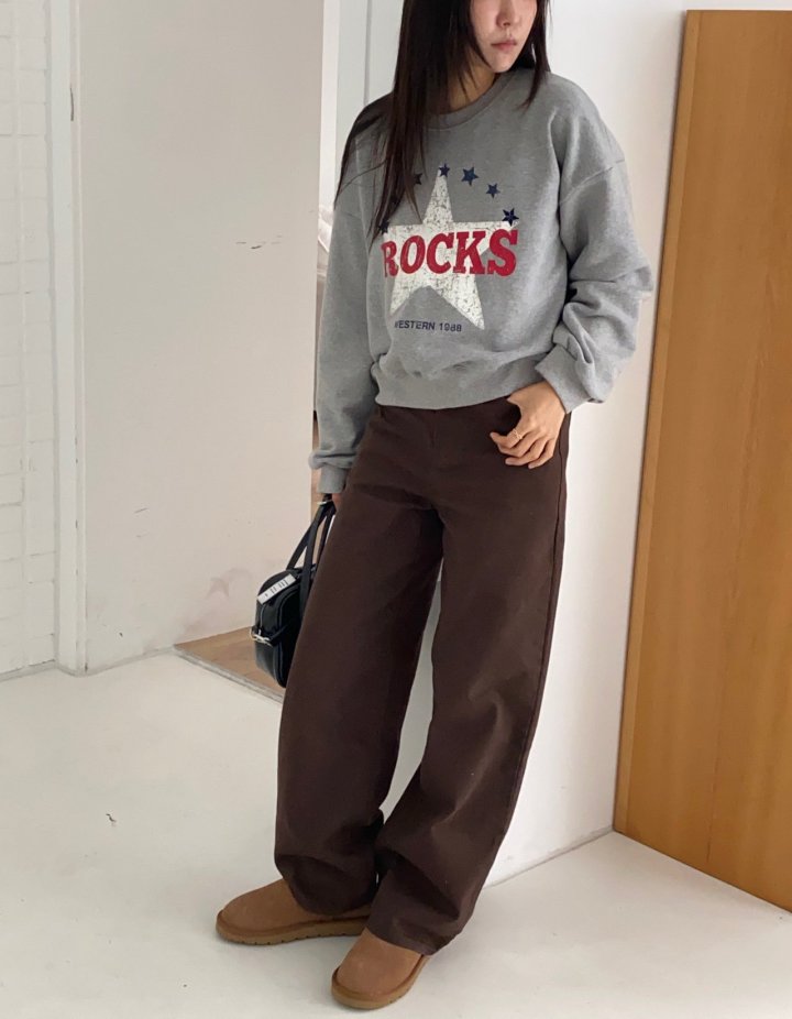 Diana - Korean Women Fashion - #momslook - Rock Sweatshirt - 4