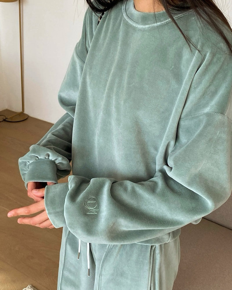 Diana - Korean Women Fashion - #womensfashion - New Velour Sweatshirt - 12
