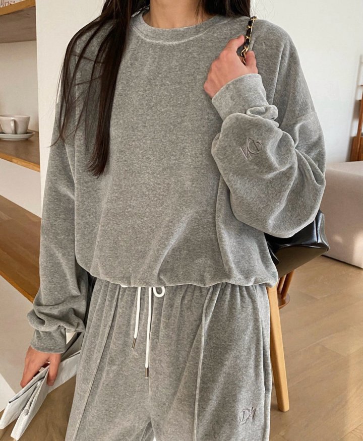 Diana - Korean Women Fashion - #womensfashion - New Velour Sweatshirt - 6