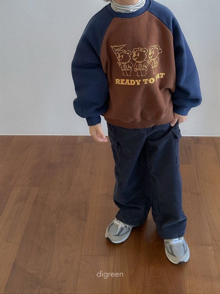 Digreen - Korean Children Fashion - #Kfashion4kids - Bear Raglan Sweatshirt - 6