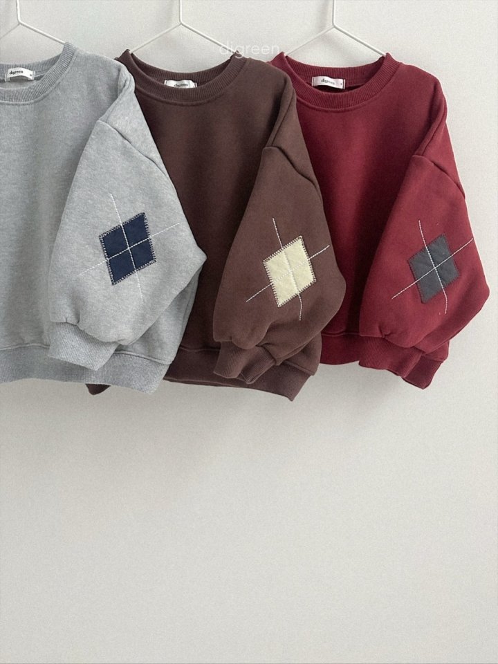 Digreen - Korean Children Fashion - #Kfashion4kids - Argyle Patch Sweatshirt - 3