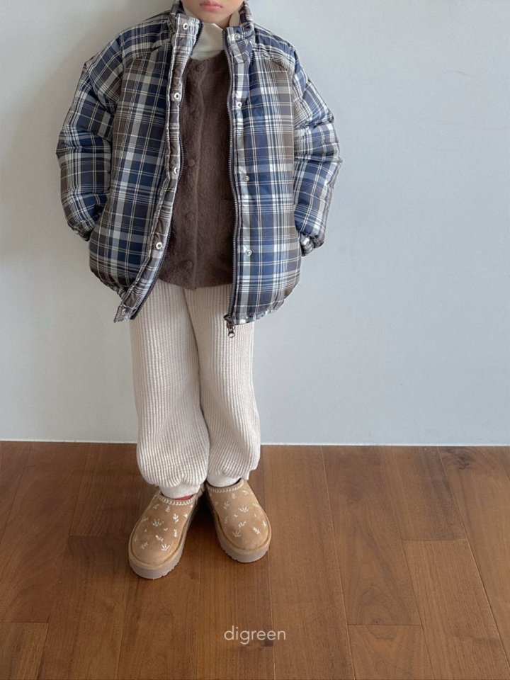 Digreen - Korean Children Fashion - #childofig - Tori Check Padded Jacket - 5