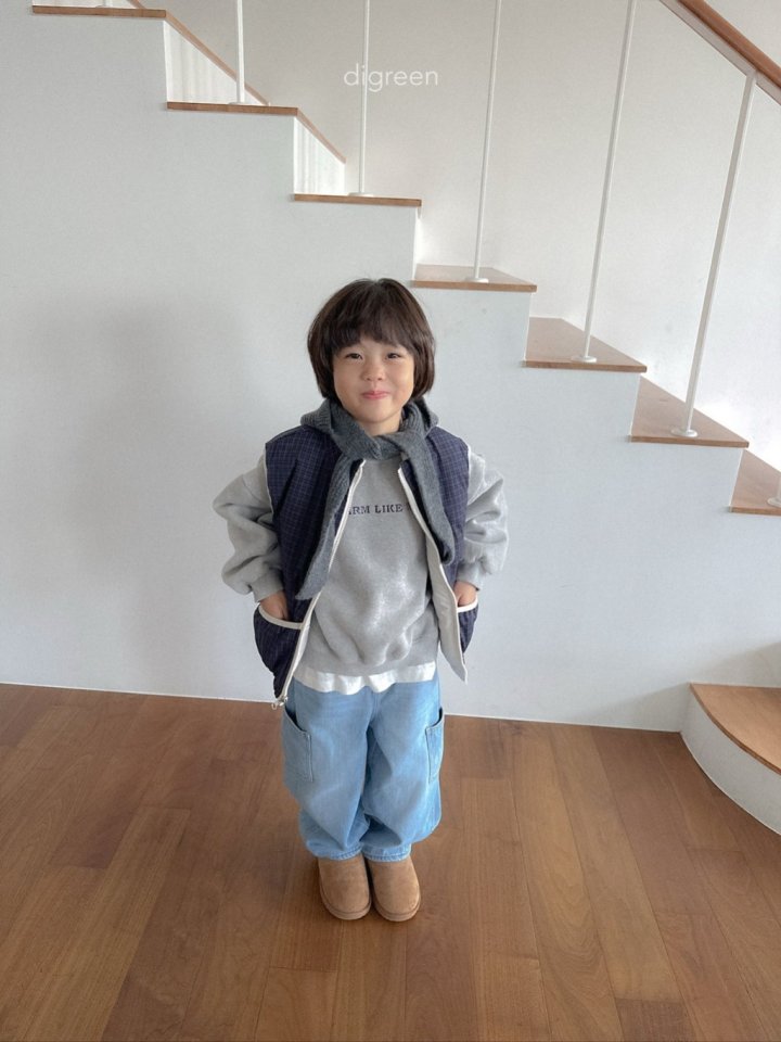 Digreen - Korean Children Fashion - #childofig - Reversible Check Vest - 7