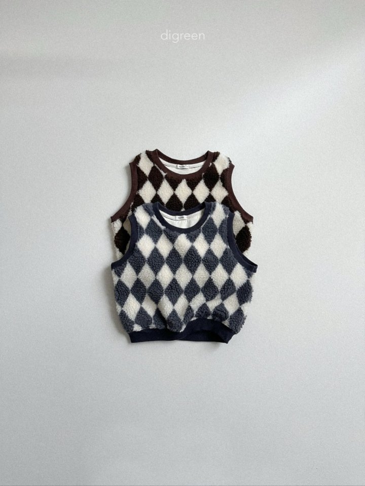 Digreen - Korean Children Fashion - #childrensboutique - Argyle Vest