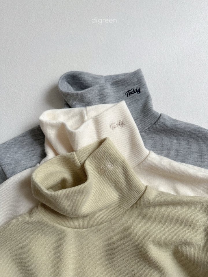 Digreen - Korean Children Fashion - #discoveringself - Teddy Turtleneck Tee - 3