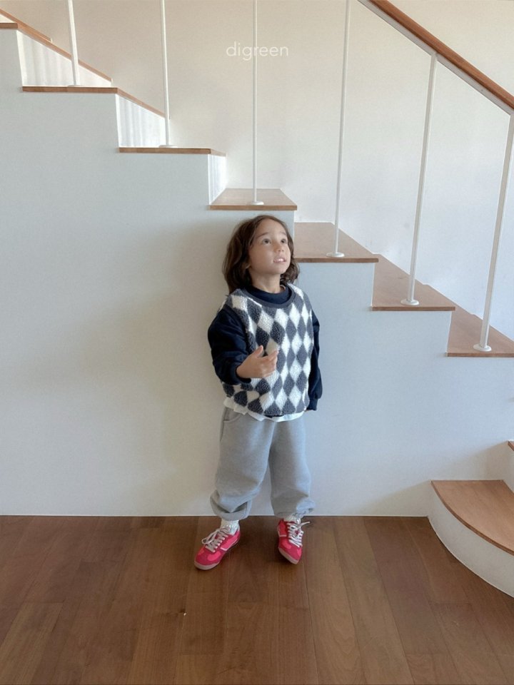 Digreen - Korean Children Fashion - #kidsshorts - Argyle Vest - 5