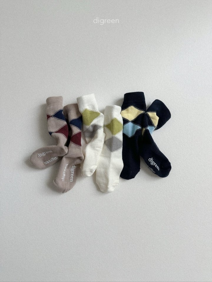Digreen - Korean Children Fashion - #kidsstore - Argyle Socks Set