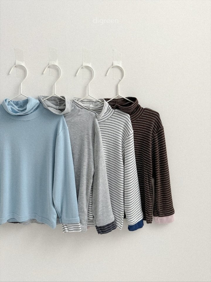 Digreen - Korean Children Fashion - #kidsstore - Layered Turtleneck Tee - 2