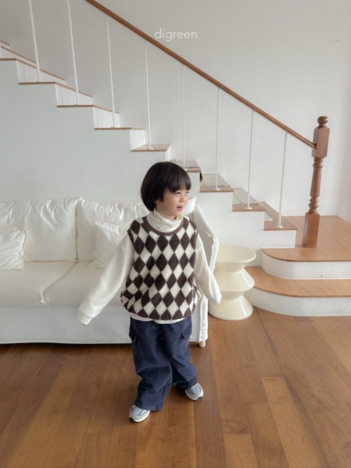 Digreen - Korean Children Fashion - #kidsstore - Argyle Vest - 6