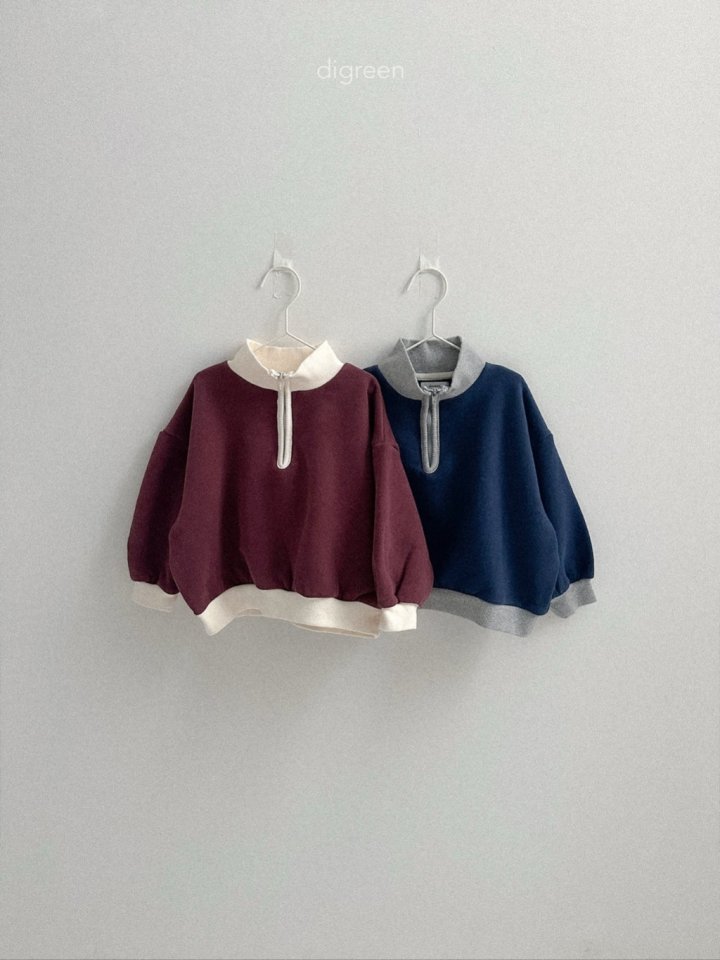 Digreen - Korean Children Fashion - #kidzfashiontrend - Line Zip-up Tee