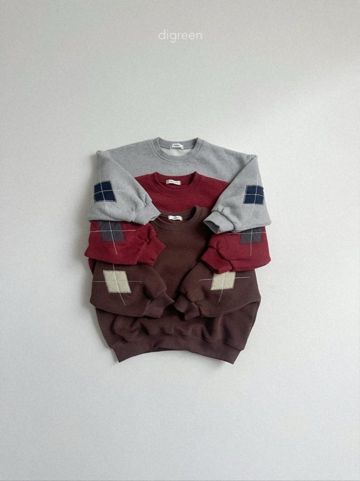 Digreen - Korean Children Fashion - #kidzfashiontrend - Argyle Patch Sweatshirt - 2
