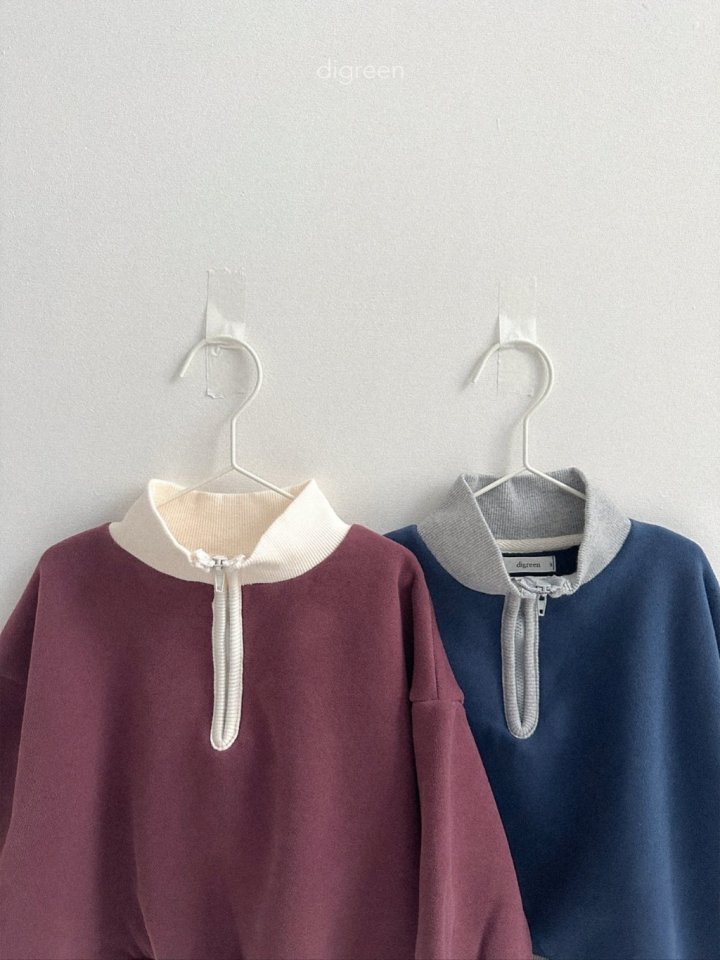 Digreen - Korean Children Fashion - #littlefashionista - Line Zip-up Tee - 3