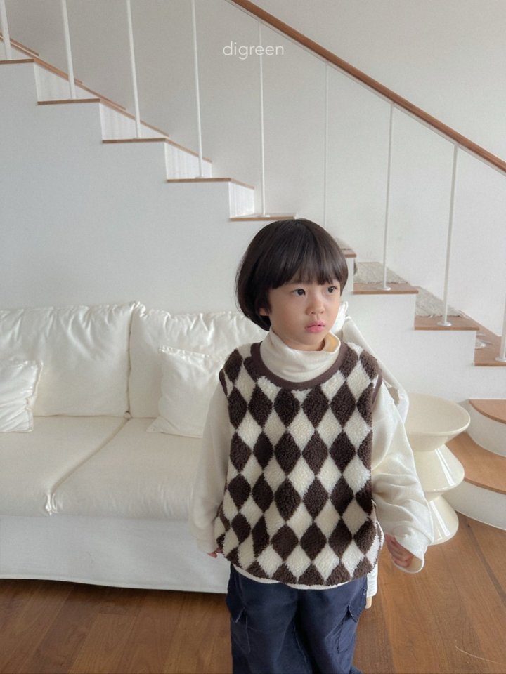 Digreen - Korean Children Fashion - #littlefashionista - Argyle Vest - 9