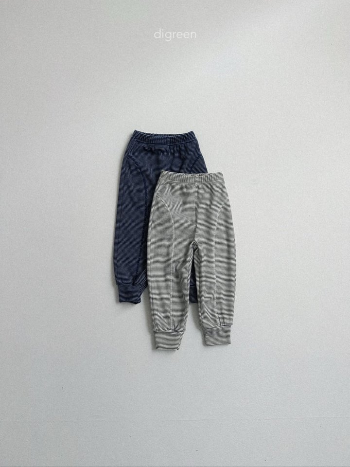Digreen - Korean Children Fashion - #littlefashionista - Stripe Jogger Leggings Pants