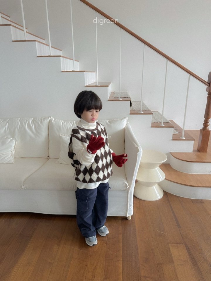 Digreen - Korean Children Fashion - #magicofchildhood - Argyle Vest - 10