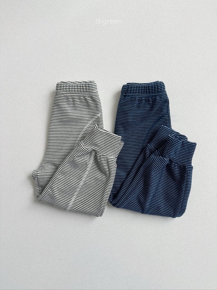 Digreen - Korean Children Fashion - #magicofchildhood - Stripe Jogger Leggings Pants - 2