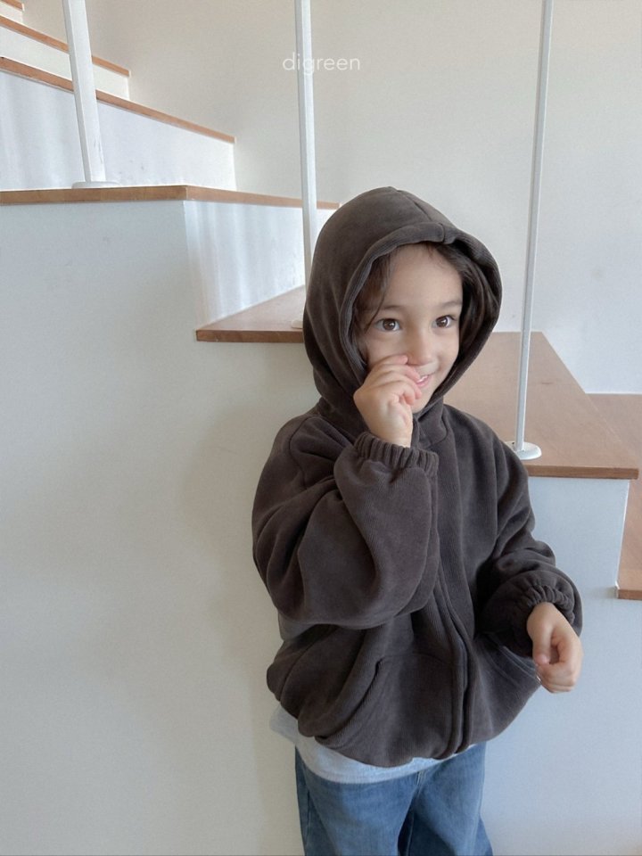 Digreen - Korean Children Fashion - #todddlerfashion - Bell Hood Zip-up - 6