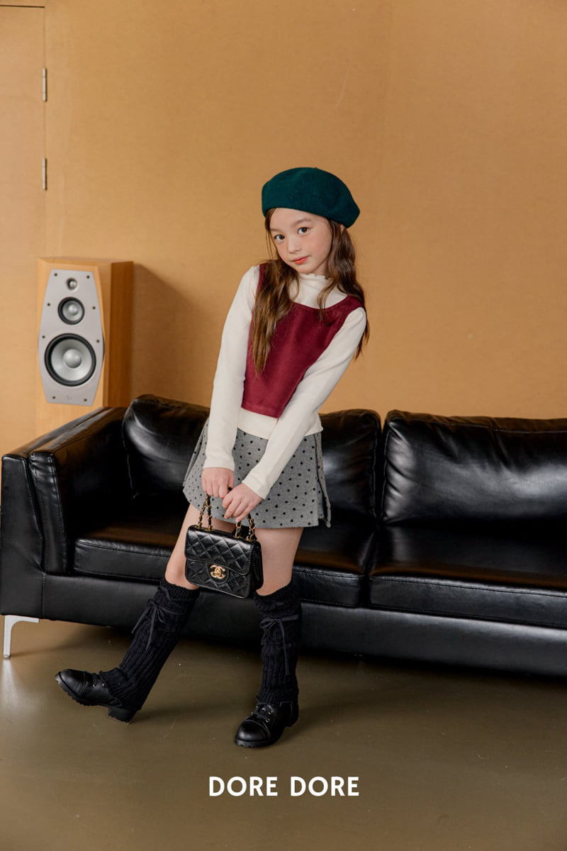 Dore Dore - Korean Children Fashion - #Kfashion4kids - Peach Fleece Layered Tee - 11
