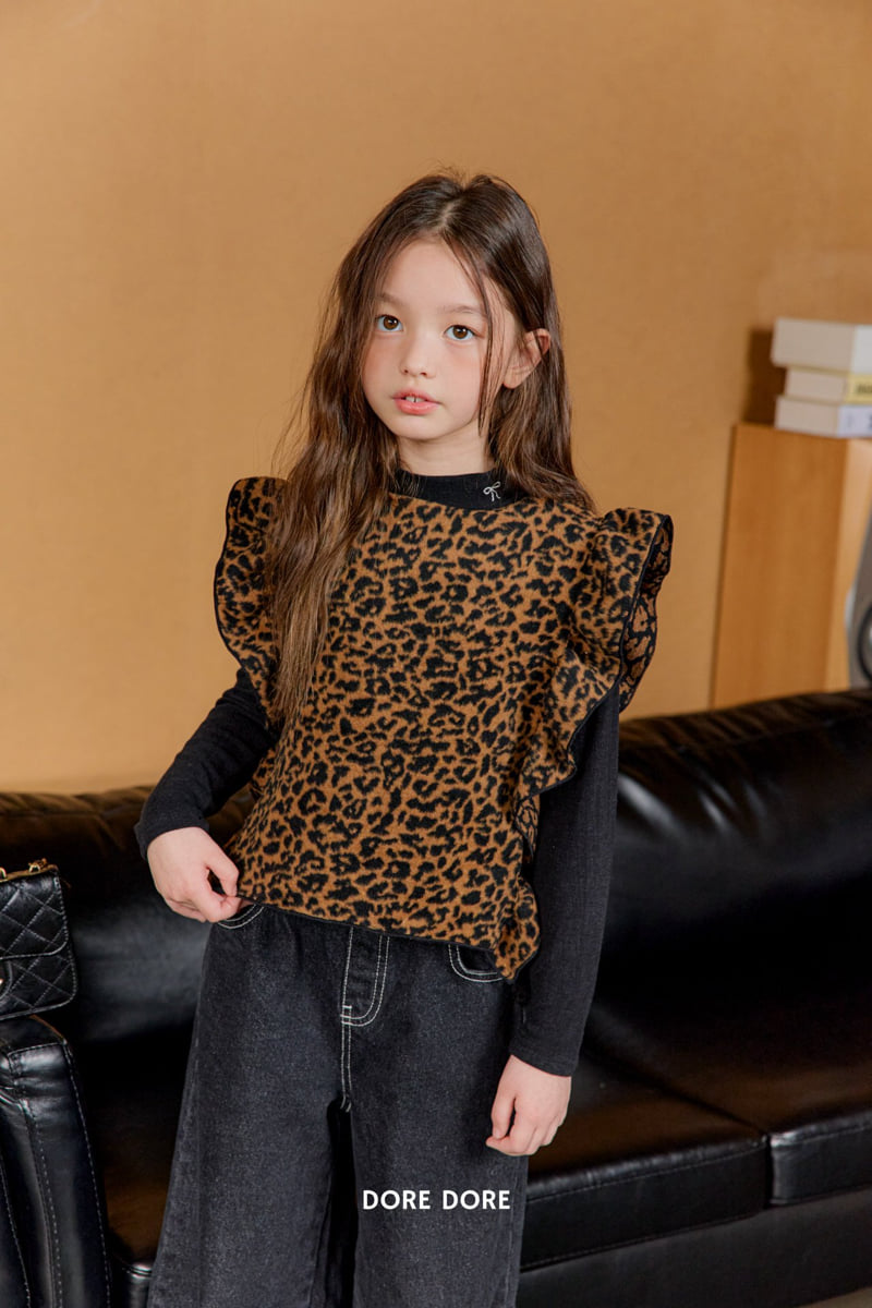 Dore Dore - Korean Children Fashion - #Kfashion4kids - Frill Velvet Ribbon Vest - 10