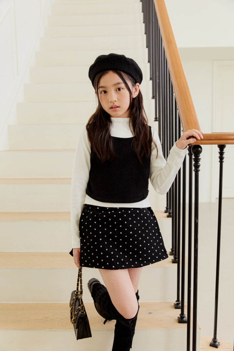 Dore Dore - Korean Children Fashion - #Kfashion4kids - Dot Wool Skirt Pants