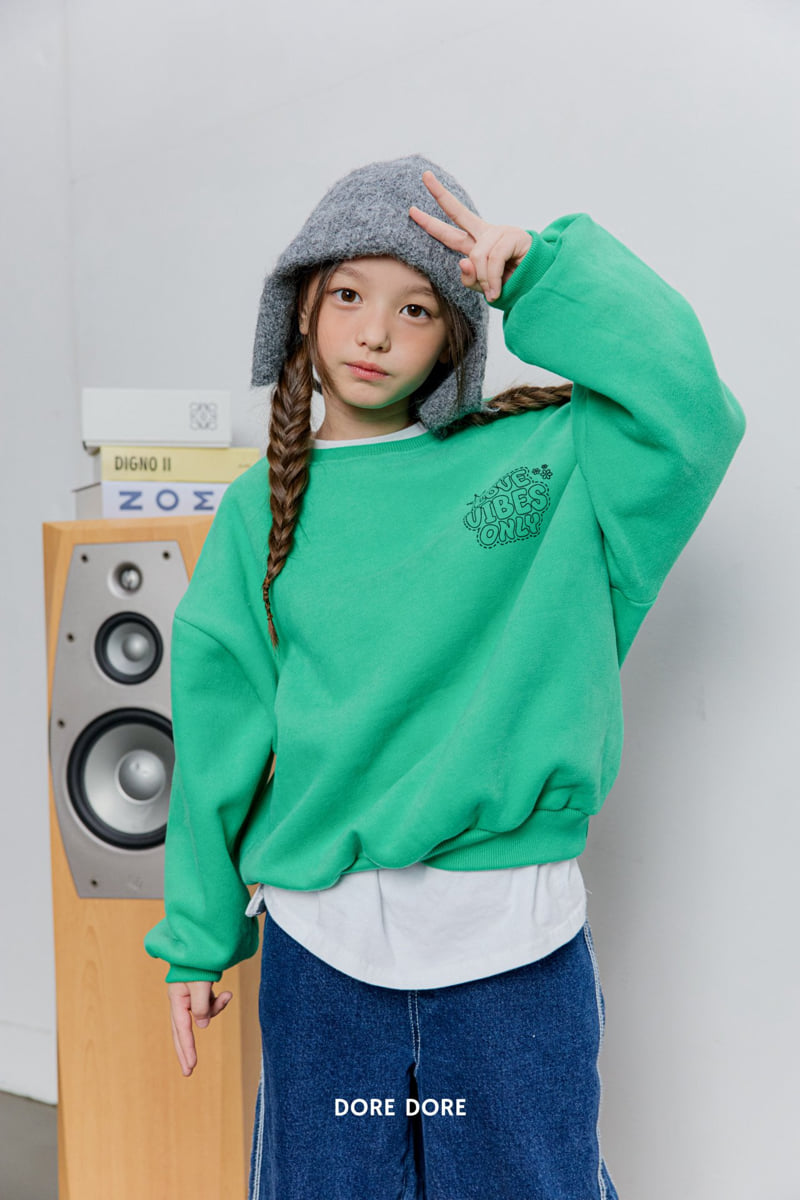 Dore Dore - Korean Children Fashion - #Kfashion4kids - Love Vibe Fleece Sweatshirt - 10